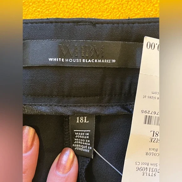 White House Black Market Ines Professional Bootcut Pants/ Trousers. Black 18 NWT - Picture 16 of 16